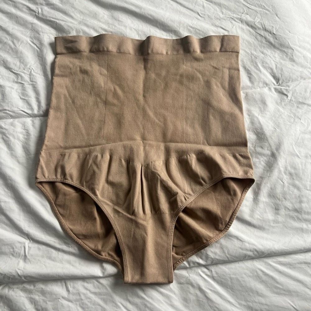 Women’s sculpt tummy control shapewear body shaper high waist brief nude beige t